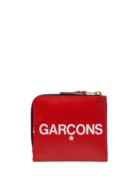 Peněženka Comme Des Garçons Wallet s potiskem červená
