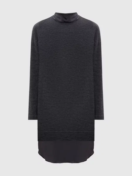 Меланжева сукня з вовни Brunello Cucinelli сіра
