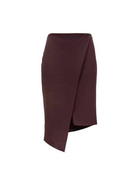 Spódnica midi Elisabetta Franchi wełniana brązowa