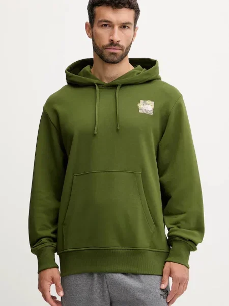 Kapucnis kapucnis melegítő felső The North Face zöld