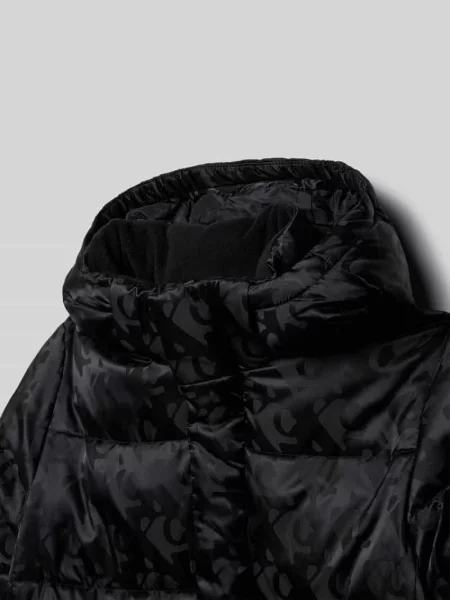 Kurtka pikowana z kapturem Calvin Klein Jeans czarna