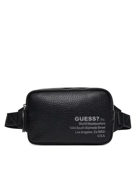 GUESS Rankinė ant juosmens NEW YORK juoda balta