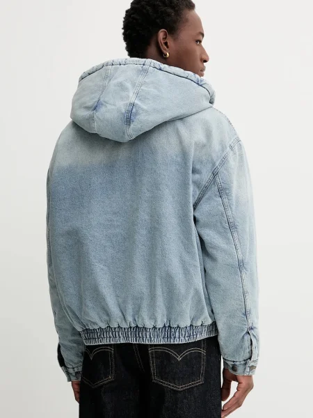 Tommy Jeans Geacă de primăvară-toamnă denim albastru