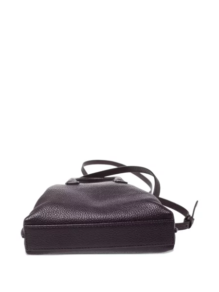 Geanta de piele Akris din piele violet