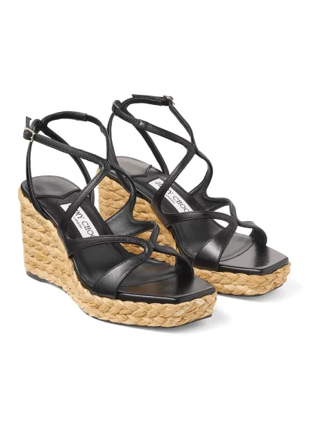 Espadryle Jimmy Choo na koturnie czarne