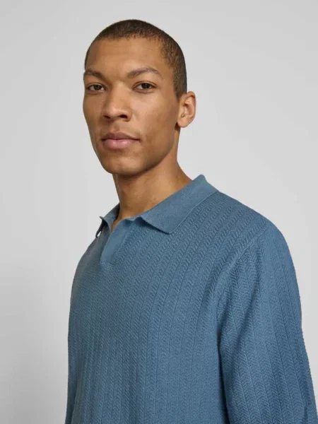 Koszulka polo o kroju regular fit z mieszanki bawełny i lnu model MATTIS' Selected Homme
