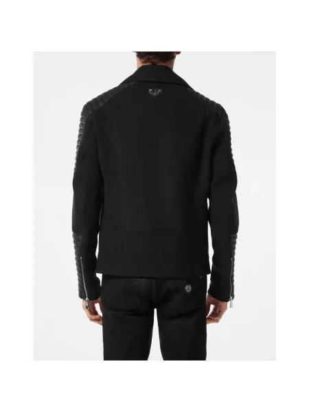Kurtka skórzana Philipp Plein czarna