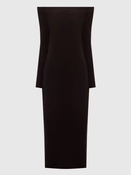 Платье Tom Ford с открытыми плечами коричневое