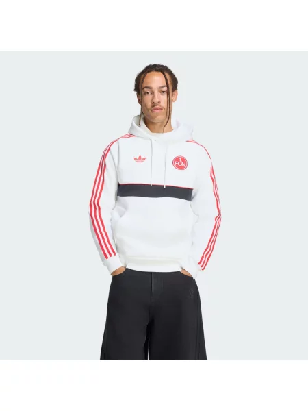 Mikina s kapucí Adidas bílá