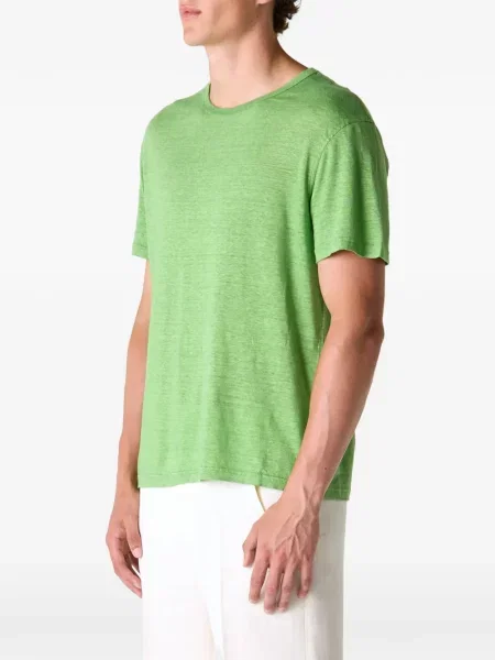 Λινή μπλούζα God's True Cashmere πράσινο