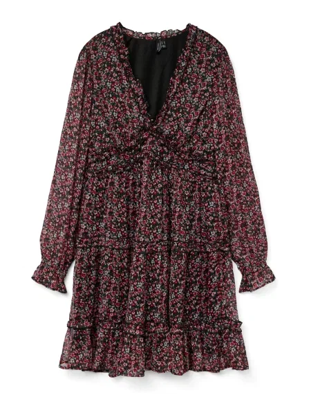 Vero Moda Petite Ruha VMSMILLA jáde / fáradt rózsaszín / borvörös fekete