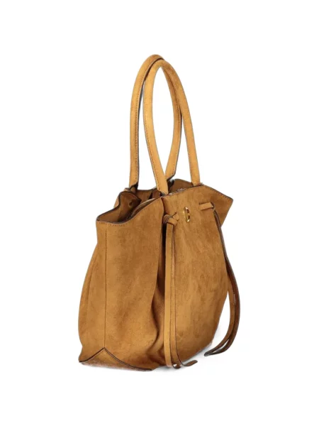 Geantă shopper Guess din piele de căprioară cu cordon