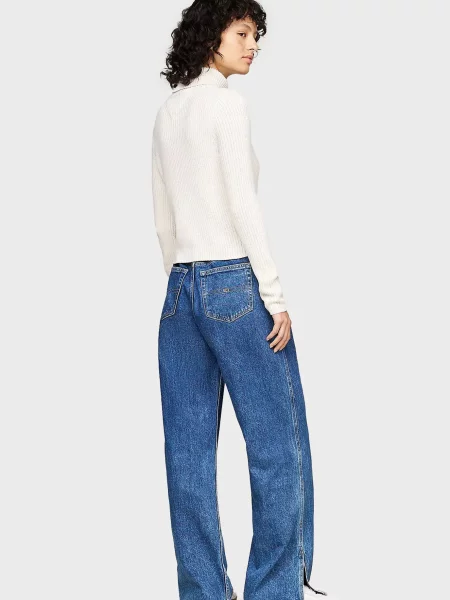 Меланжева гольф водолазка Tommy Jeans біла