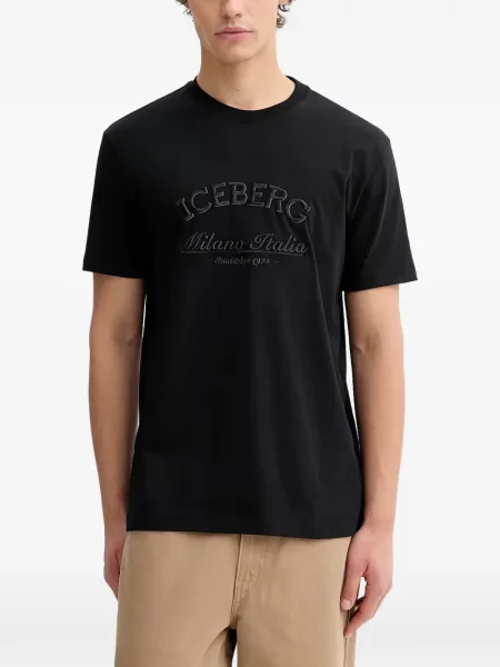 Tricou Iceberg cu broderie negru