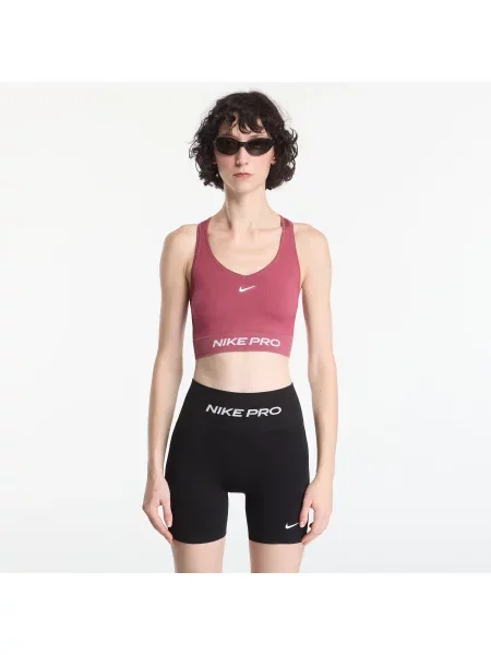 Sutien Nike Pro Seamless Dri-FIT Tank Top Pink Smoke/ White M alb