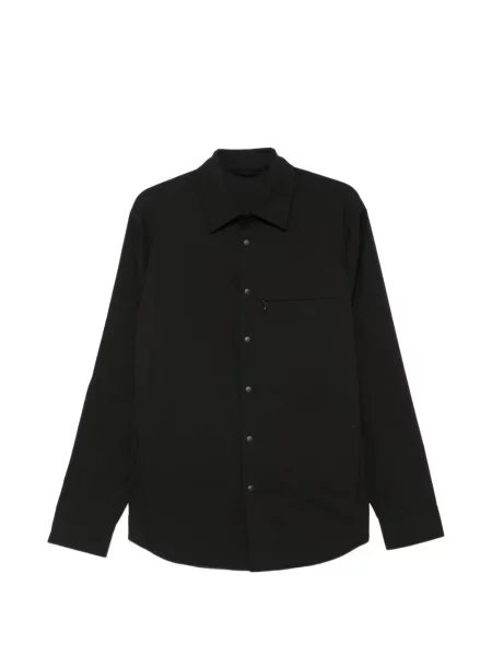 Cămașă Aspesi cu buzunare la mânecă negru