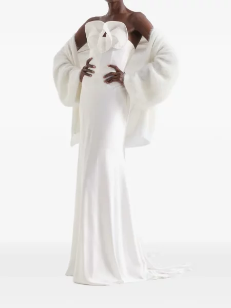 Rochie Genny fără bretele alb