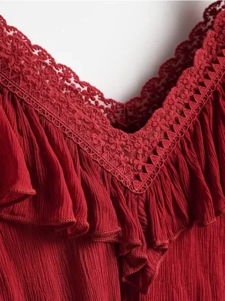 Reserved Rochie maxi cu conținut ridicat de bordo