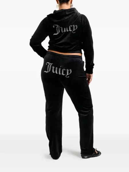 Бягане панталон Juicy Couture с автограф черно