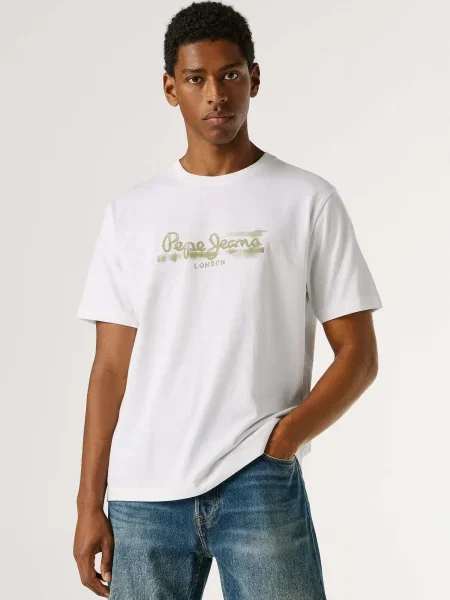 Pepe Jeans Tričko trstinová biela