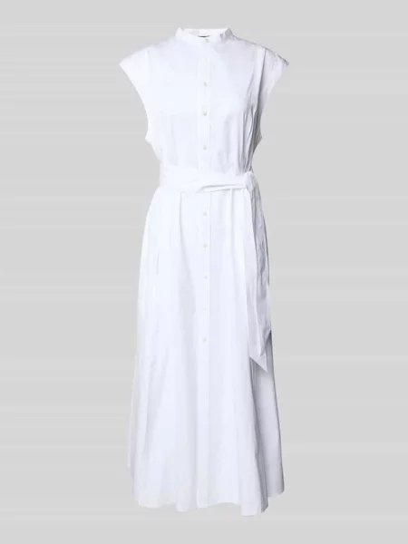 Sukienka koszulowa ze stójką model ‘SVAN’ Polo Ralph Lauren biała