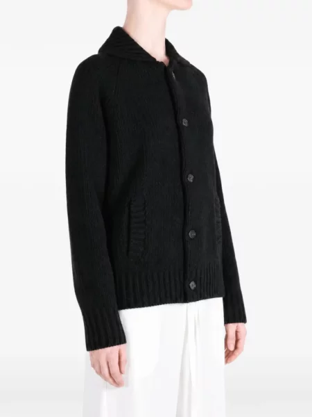 Gulerat cardigan Auralee tricotate negru