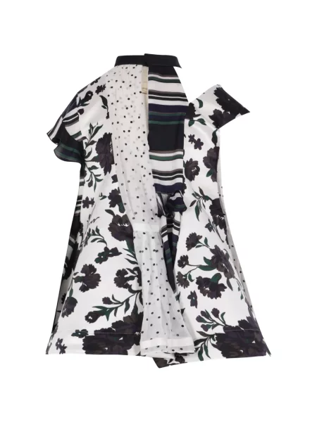 Bluză Sacai cu model floral cu imagine negru