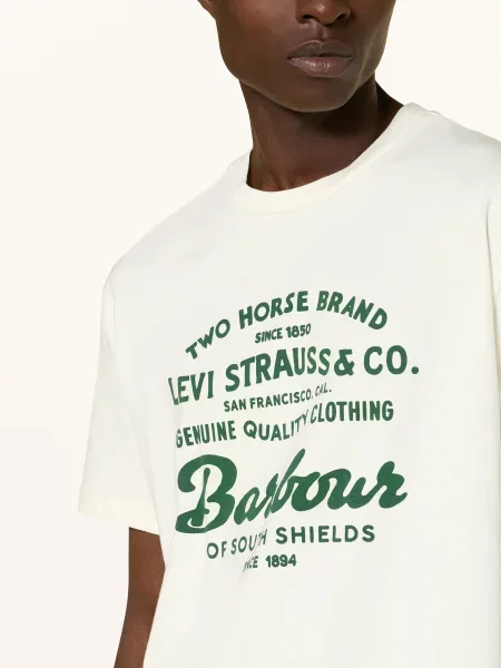 Koszulka Barbour z logo biała