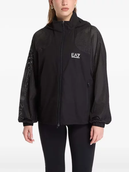 Geacă Ea7 Emporio Armani cu glugă negru
