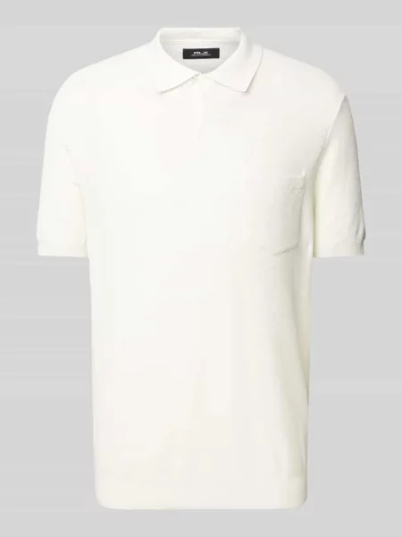 Koszulka polo o kroju slim fit z kołnierzykiem typu kent Polo Ralph Lauren białe