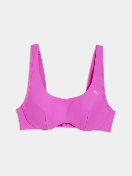 Верх купальника PUMA Swim Scoop Neck T комбінований верх рожевий