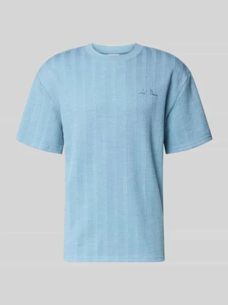 T-shirt z fakturowanym wzorem i okrągłym dekoltem Les Deux