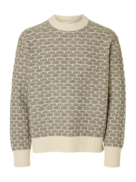 SELECTED Pulover SLHKEITH bej negru