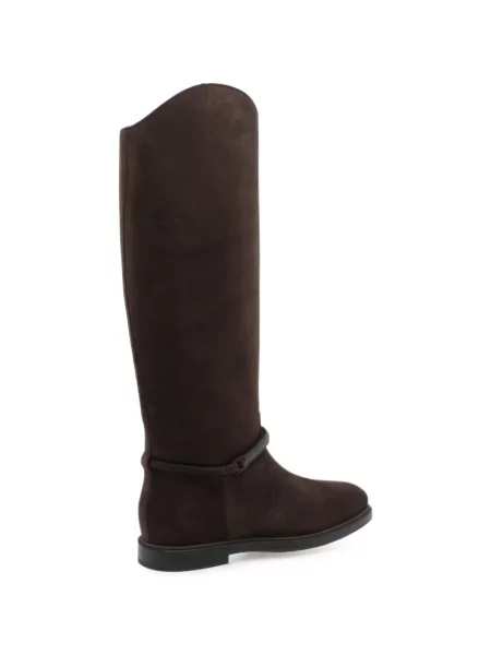 Botine Brunello Cucinelli din piele de căprioară maro