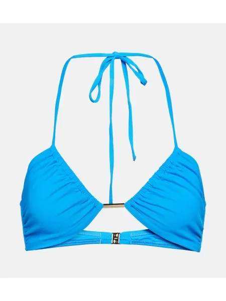 Bikini Melissa Odabash cu gât halter albastru