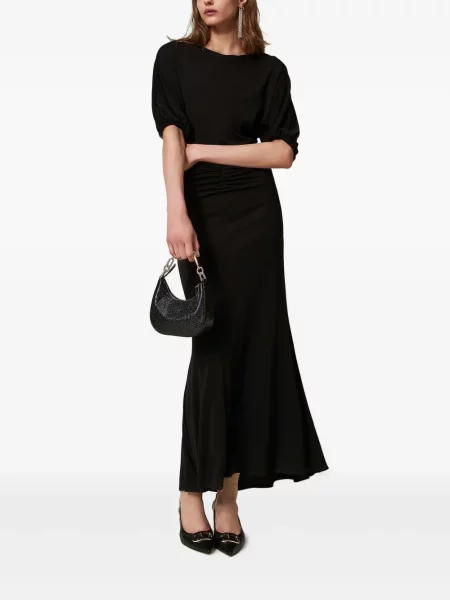 Rochie midi Twinset până la genunchi de costum negru