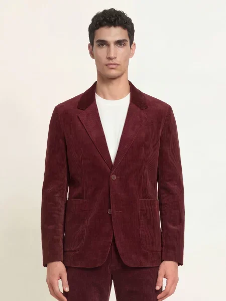 Drykorn Oblekové Sako Yacoda Regular Fit Z Manšestru rot
