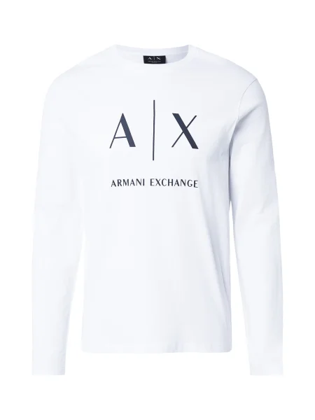 ARMANI EXCHANGE Tricou negru alb
