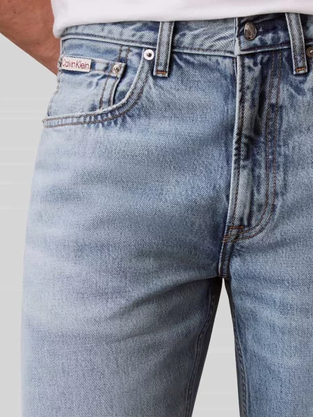 Jeansy o kroju straight fit z czystej bawełny Calvin Klein Jeans