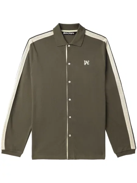 Cămașă Palm Angels cu broderie maro