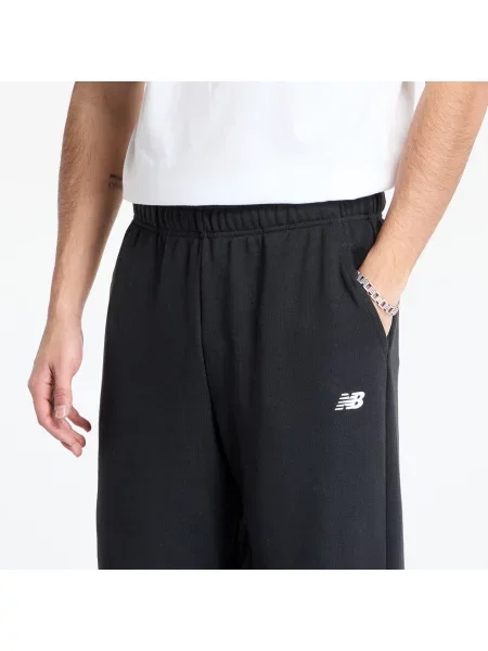 Froté teplákové nohavice New Balance čierna