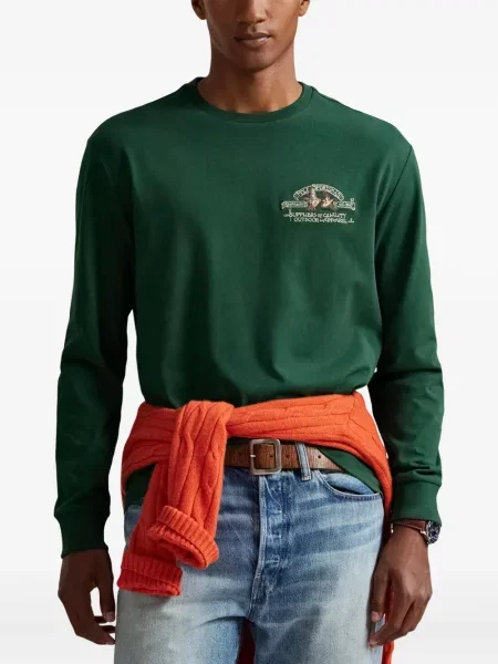 Μικρός κασκέτο Polo Ralph Lauren με χαμηλή μέση υφαίνω διαγωνίως πράσινο