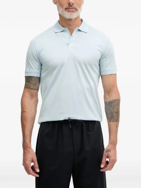 Tricou polo Karl Lagerfeld cu broderie albastru