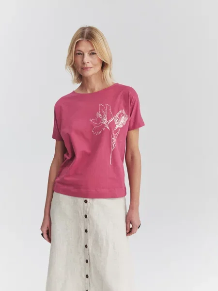 TATUUM Tricou Lali 2 roz zmeură / natural alb