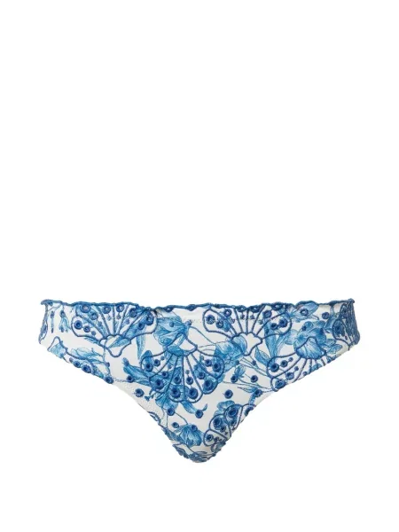 Bikini Twinset cu broderie albastru