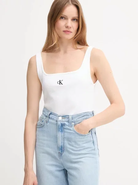 Топ Calvin Klein Jeans бяло