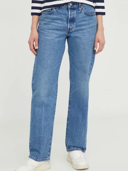 Дънки Levi's с висока талия синьо