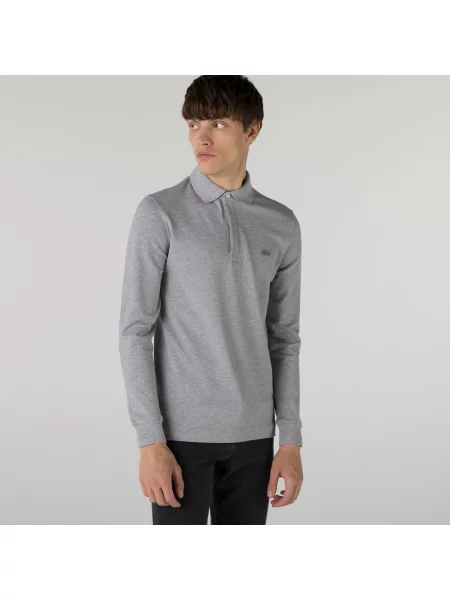 Поло Lacoste серое