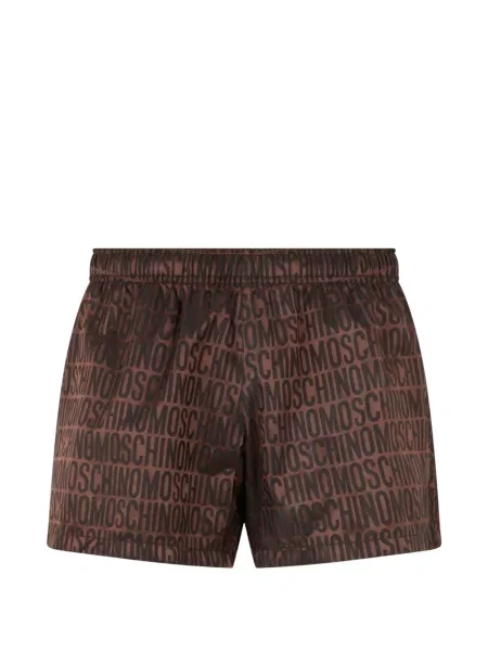 Pantaloni scurți Moschino cu imagine maro