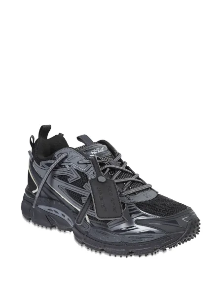 Sneakerși Off-white cu șireturi din dantelă alb